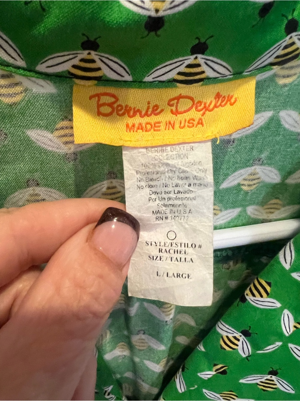 Bernie Dexter Green Bee-Print Dress